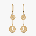Lunavia – Woven Gold Crystal Drop Earrings