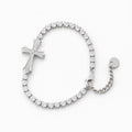 Lumière – Pavé Zircon Cross Tennis Bracelet in Silver or Gold