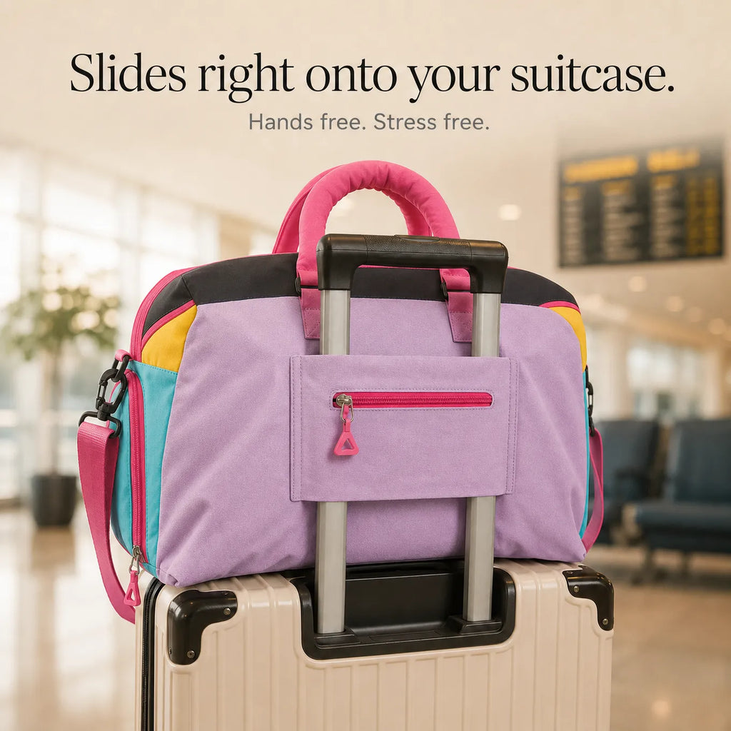 Solara – Color Block Weekend Bag with Crossbody Strap