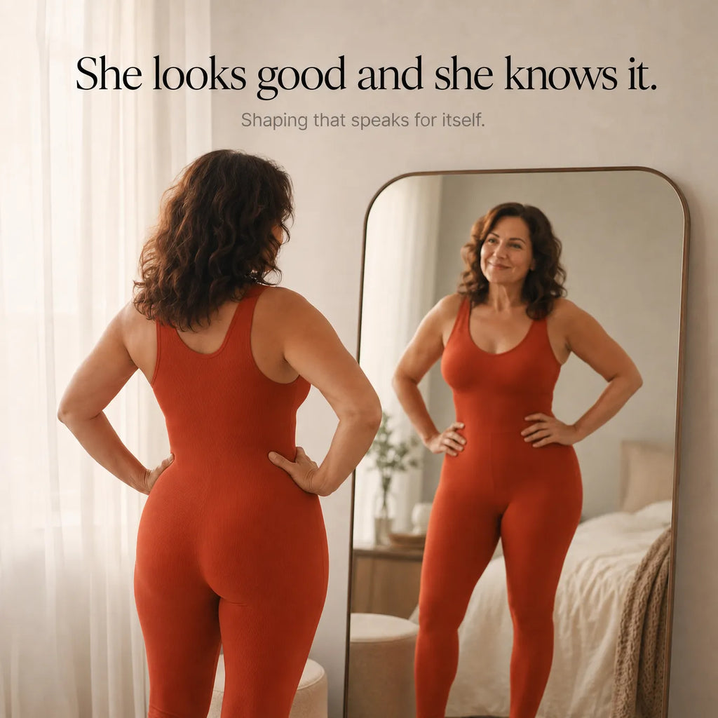Snatura – Seamless V-Neck Shaping Jumpsuit for Yoga & Everyday Wear
