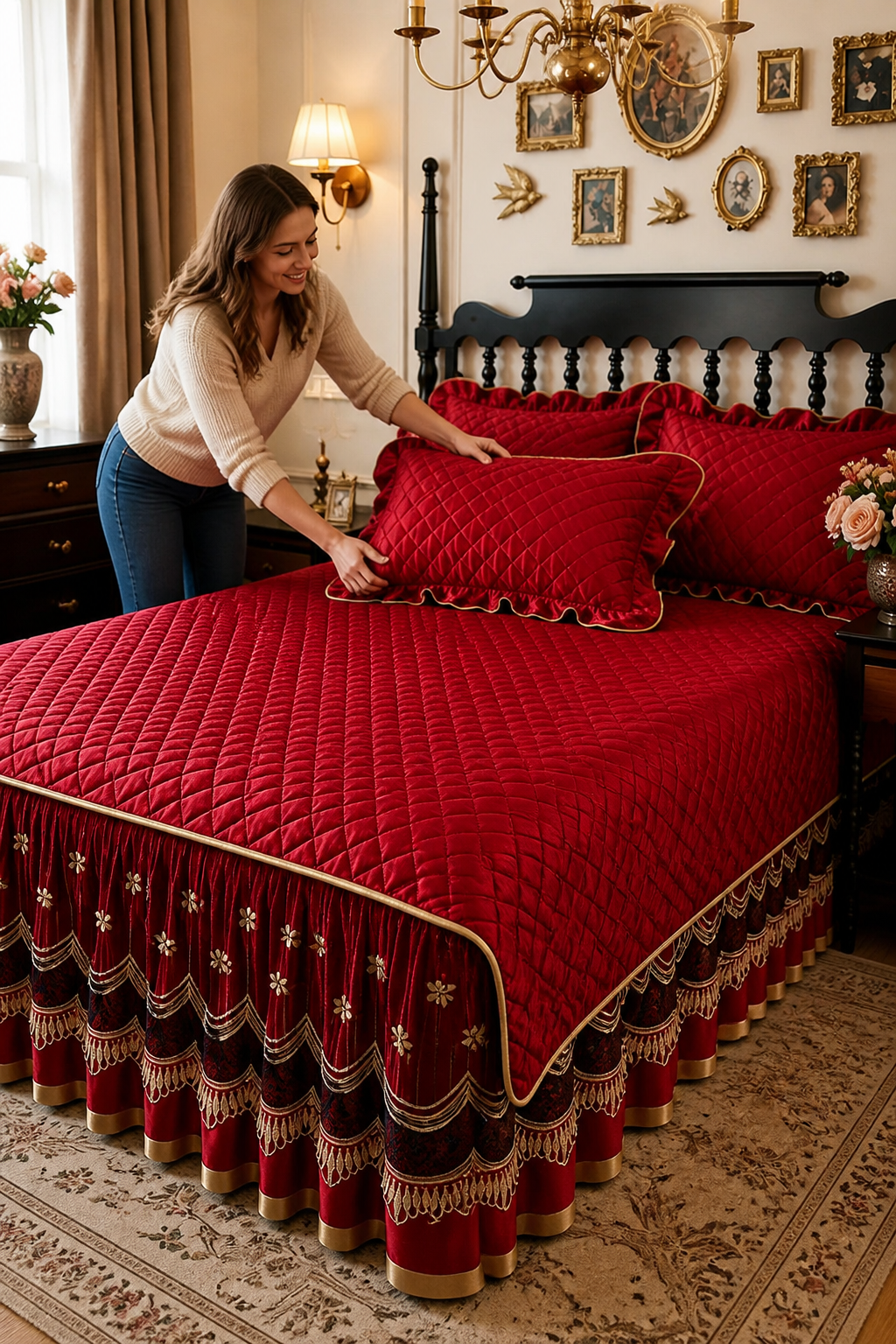 Linenna – Quilted Drop Bed Skirt