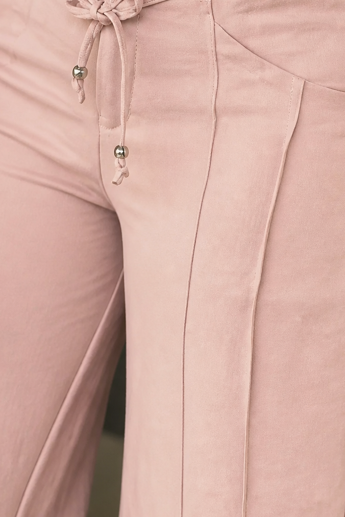 Trouserie – Drawstring Wide-Leg Trousers With Elastic Back