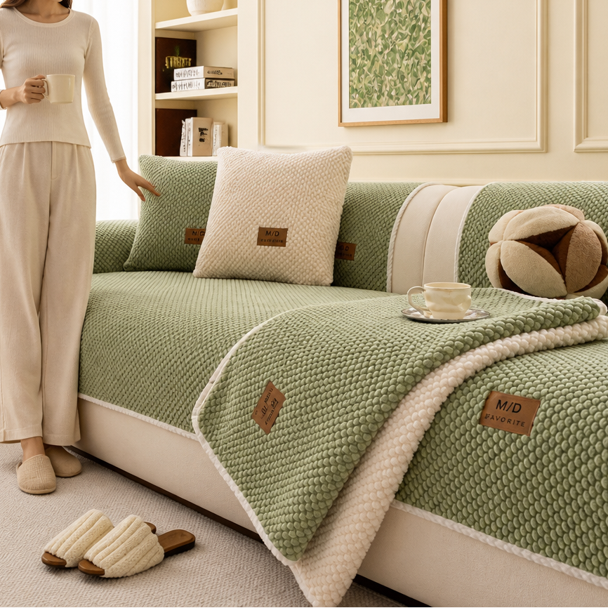 Nestora – Modular Non-Slip Chenille Sofa Cover