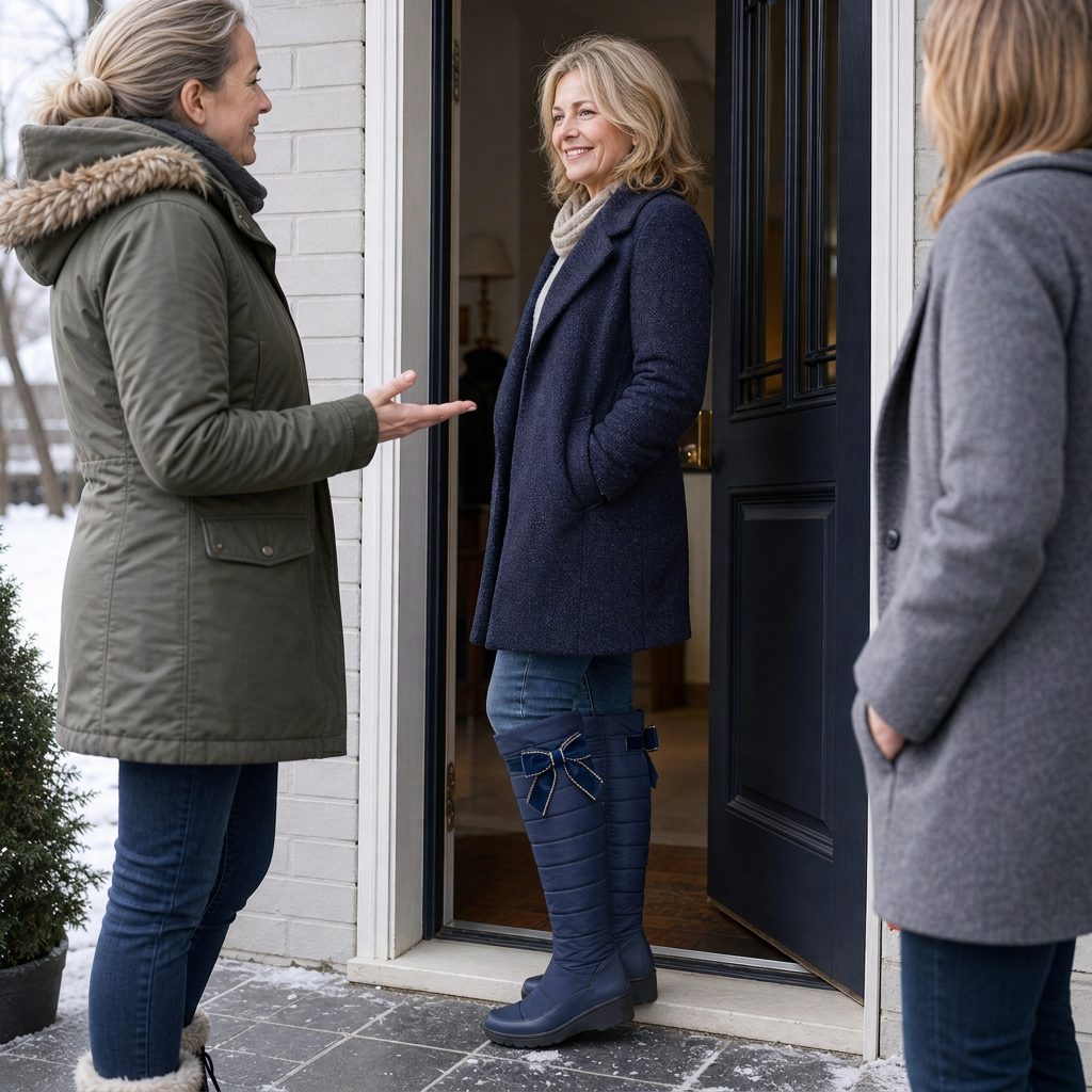Duvella – Quilted Puffer-Style Tall Winter Boots