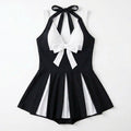 Soliera – Women's Plus-Size Halter Swimdress with Boy Shorts