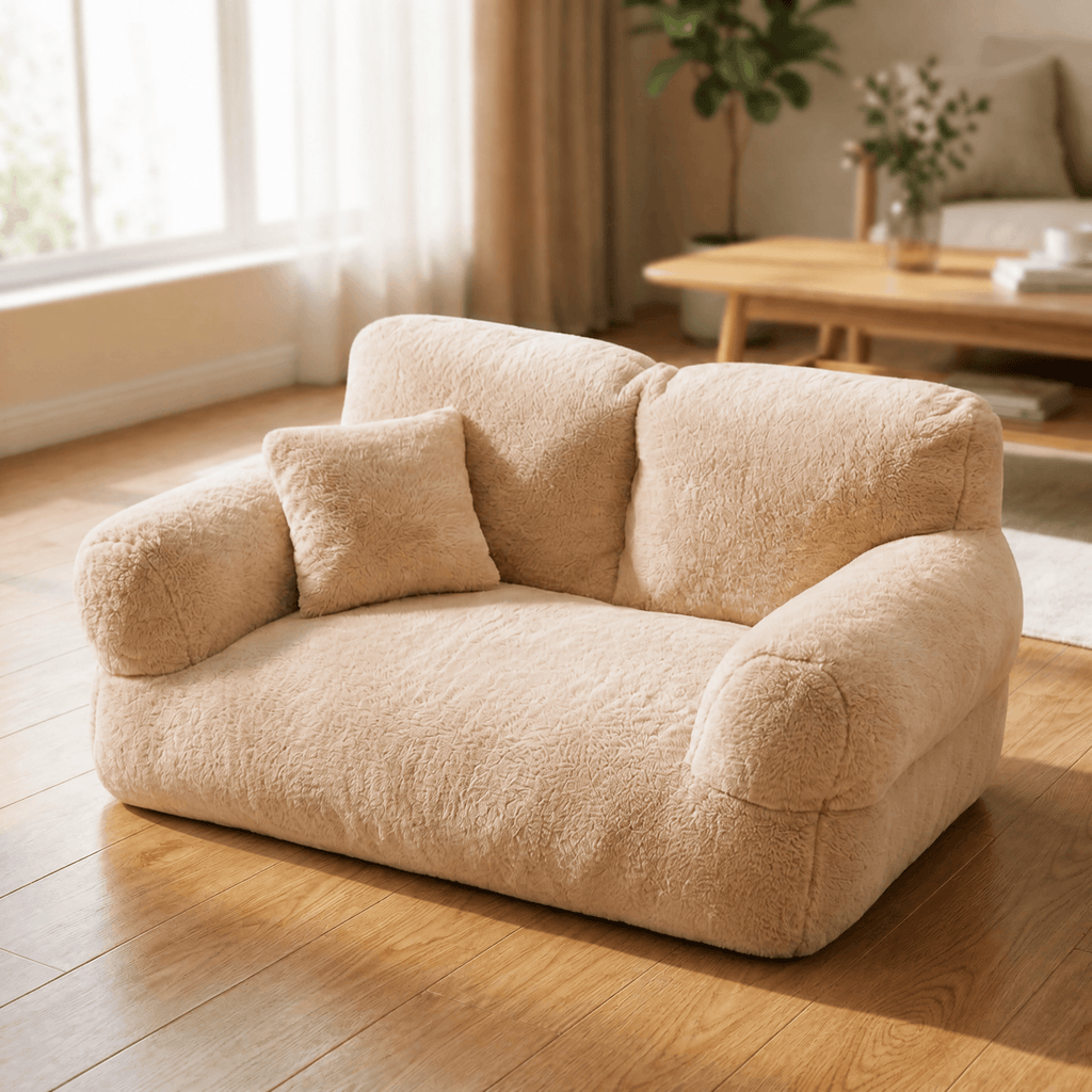 Pawluna – Plush Pet Sofa with Washable Cover
