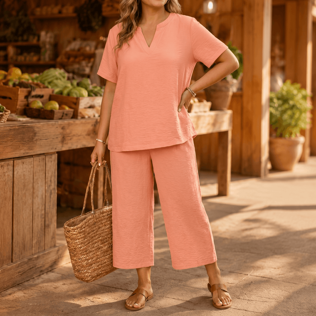 Rivelle – Women's Relaxed Plus-Size Two-Piece Set