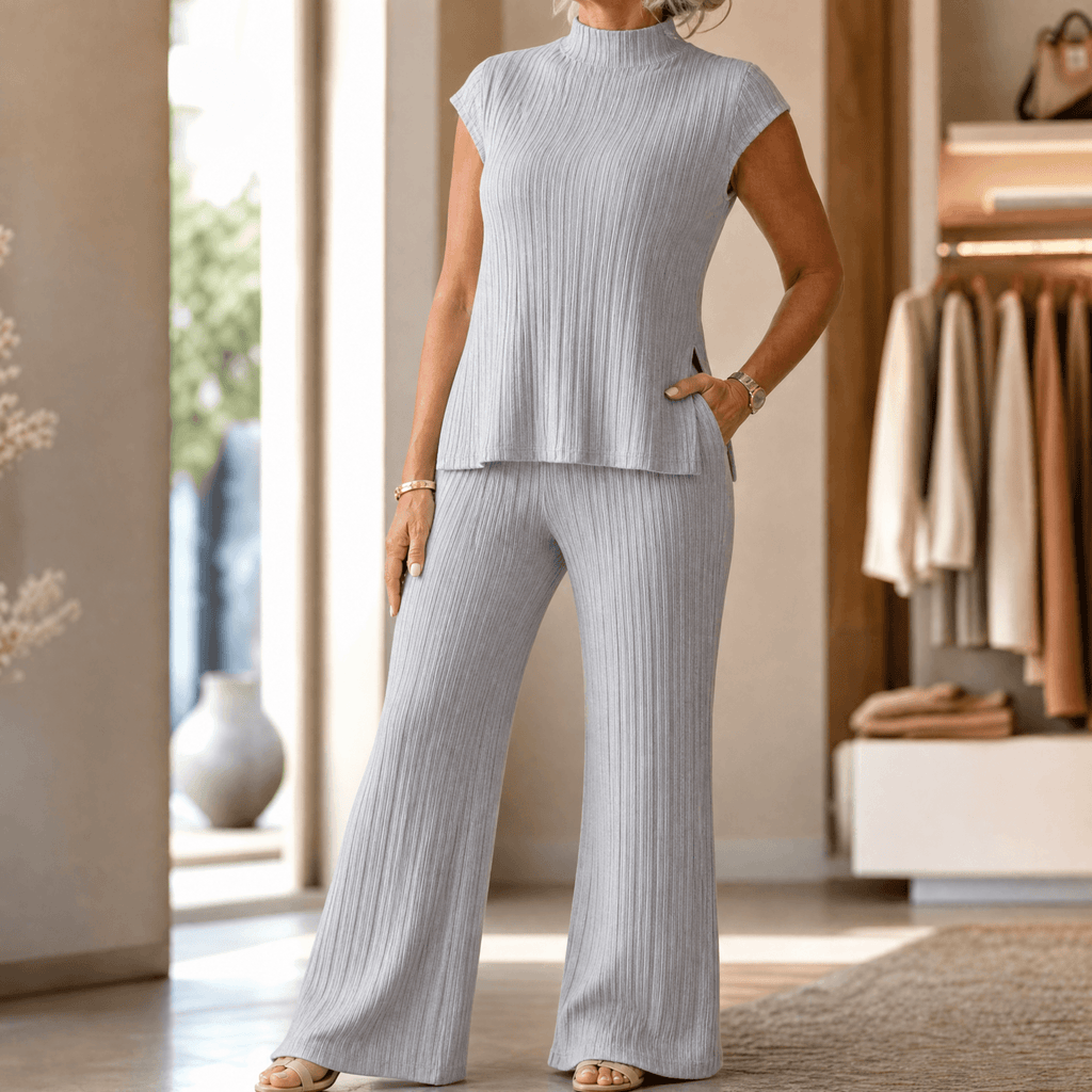 Selmira – Women's Ribbed Knit Two-Piece Set