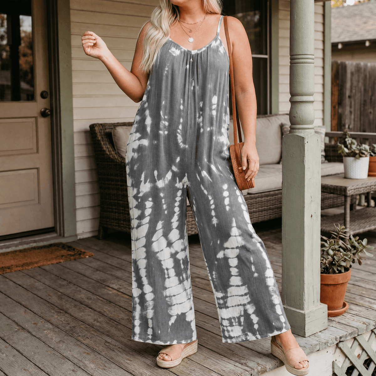 Sevella – Women's Wide-Leg Tie-Dye Jumpsuit