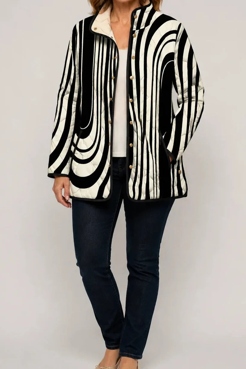 Wearbella – Floral Print Quilted Puffer Jacket
