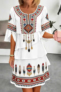 Wanderveil – Tiered Boho Print Maxi Dress