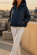 Veluna – Sculpted Balloon-Hem Lightweight Windbreaker