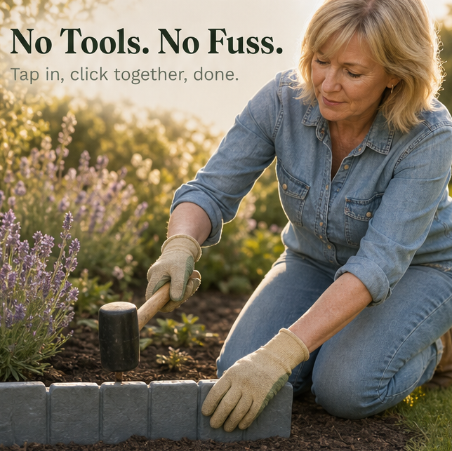 StoneCraft – Stake-In Faux Stone Garden Border
