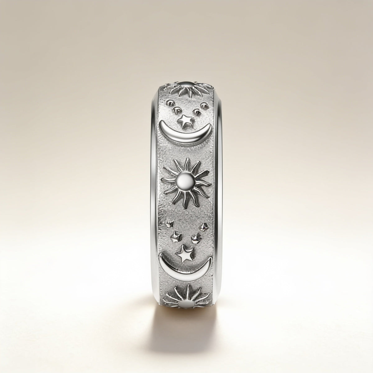 Tethro – Sun Moon Couple Spinner Anxiety Ring