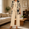 Vestrella – Printed Three-Piece Wide-Leg Set