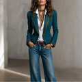 Vaunterie – Contrast Piped Herringbone Blend Coat