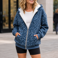 Wearluxe – Leopard Print Zip-Up Hoodie