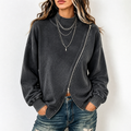 Slantwick – Diagonal Zip Drop-Shoulder Sweatshirt Jacket