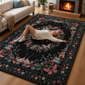 Florenza – Floral Butterfly Print Area Rug