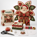 Stitchmas Bow Kit – DIY Fabric Santa Ornament Sewing Kit