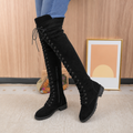 Velacine – Lace-Up Back Panel Over-The-Knee Boots