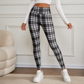 Wearbella – Plaid Brushed-Lining High-Waist Thermal Leggings