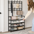 Haldrow – Tier Shoe Rack With Coat Hooks