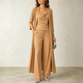 Wearbella – Swing Collar Cardigan Wide-Leg Pants Set