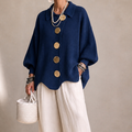 Wearbella – Scalloped Hem Chunky Collared Cardigan