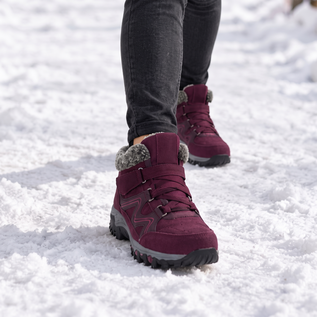 Cozywalk – Fleece-Lined Look Non-Slip Ankle Boots
