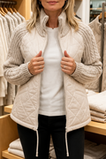 Knitpuff – Knit-Panel Quilted Patchwork Puffer Jacket