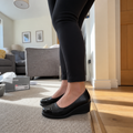 Walkwell – Wide Round Toe Comfort Wedge Pumps