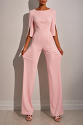 Verlyne – Pearl-Look Sleeve Wide-Leg Jumpsuit