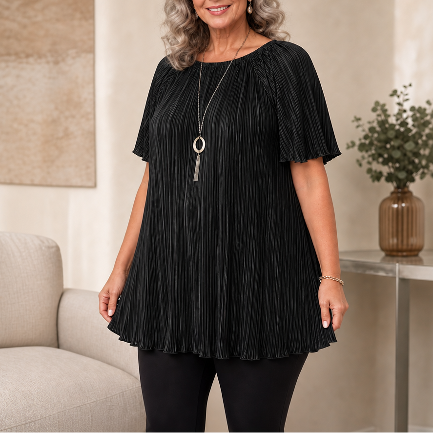 Wearbella – Pleated Wide-Fit  Blouse