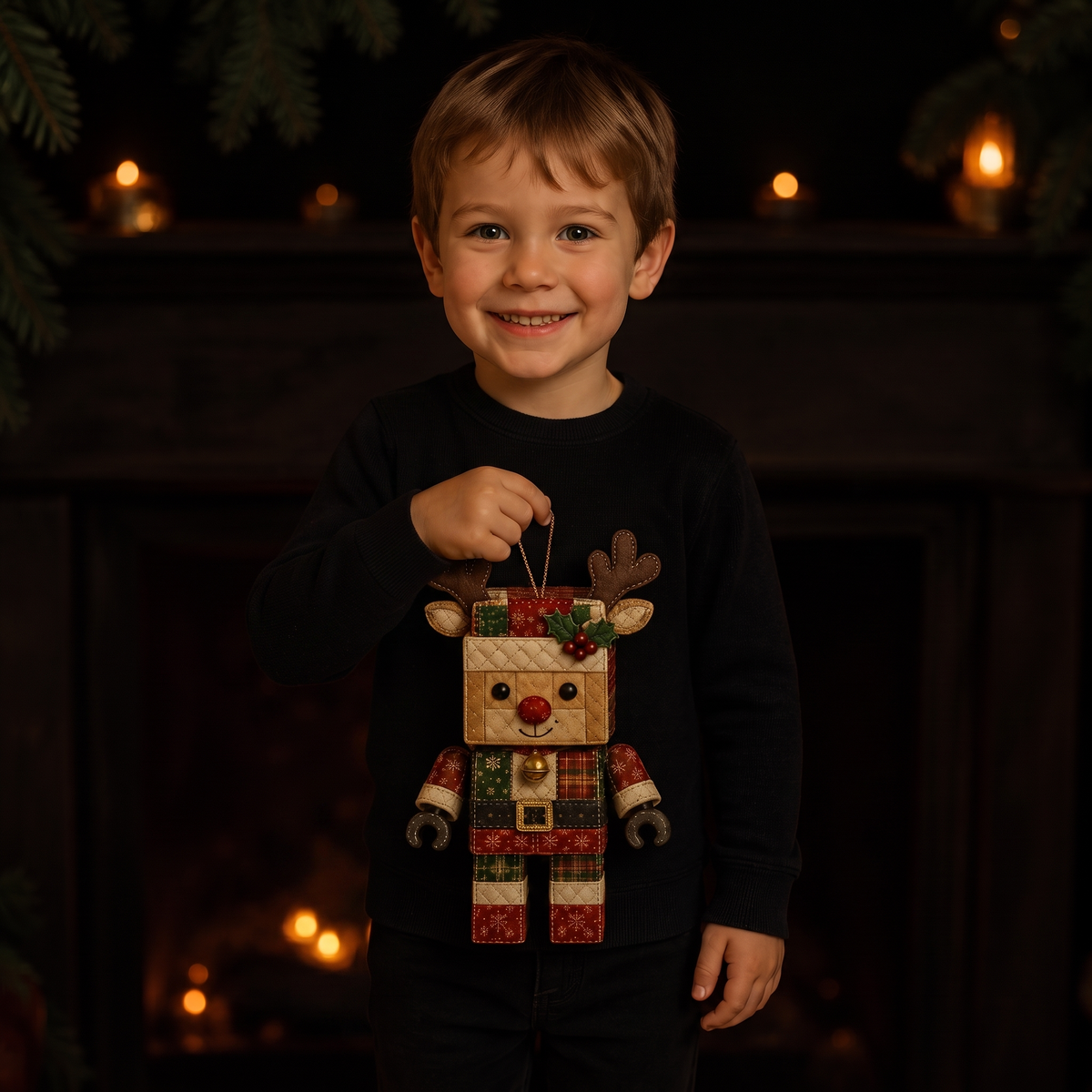 Patchtrim – No-Sew Patchwork Santa Ornament Kit