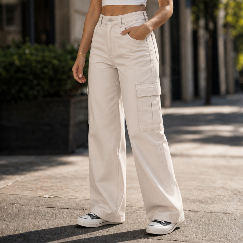 Wearbella – High Waist Wide Leg Cargo Pants