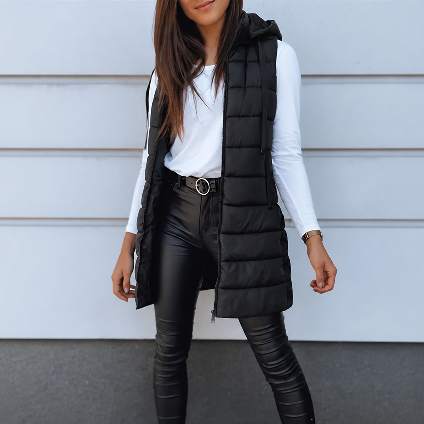Wearbella – Longline Zip-Up Puffer Vest