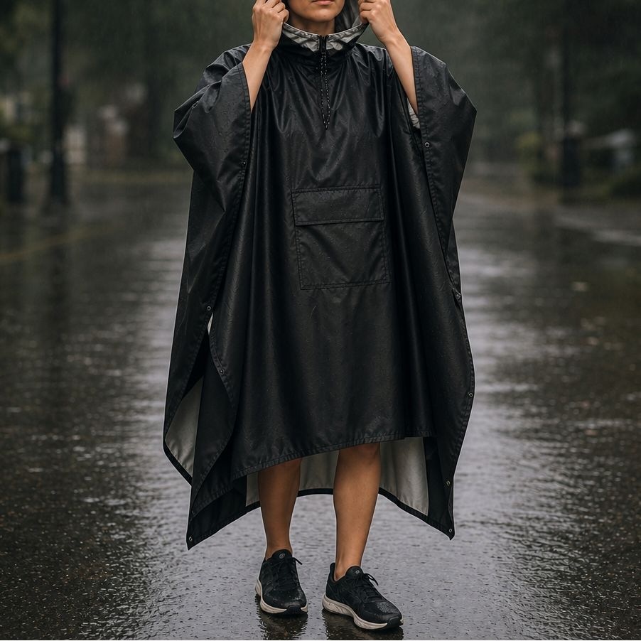 Zipdri – Full-Zip Packable Hooded Rain Poncho