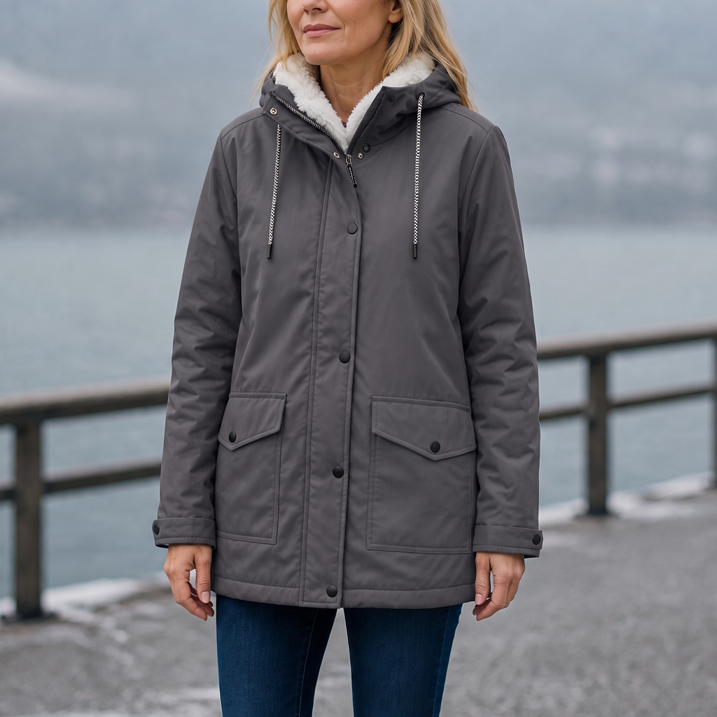 Windloft – Fleece-Lined Look Hooded Windproof Jacket