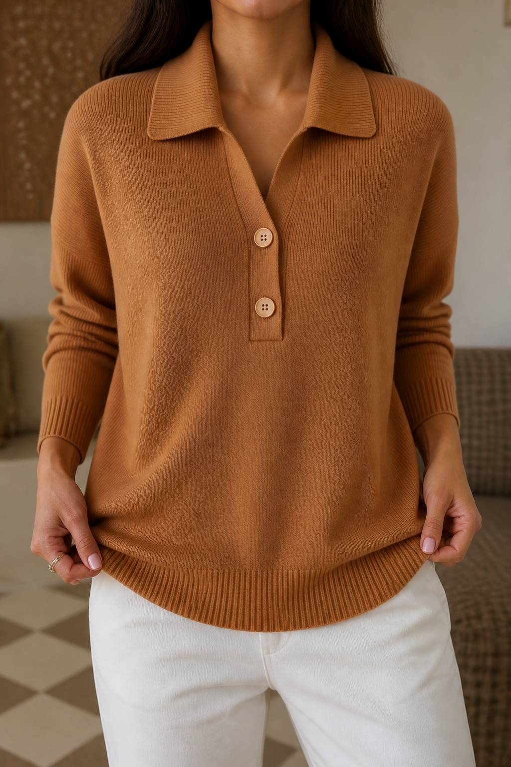 Wearbella – Collared Pullover Sweater