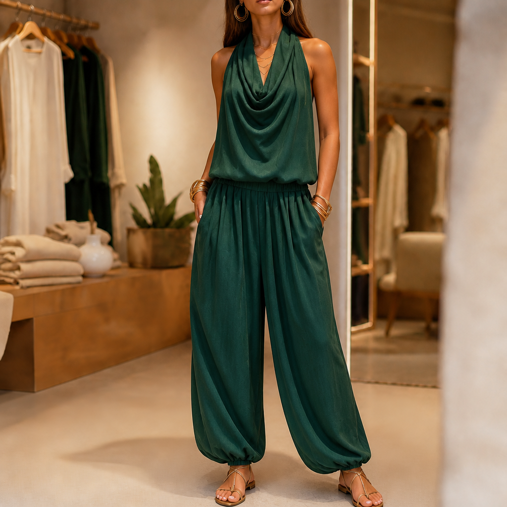 Draplyn – The 2-Piece Halter That Skims, Not Swallows