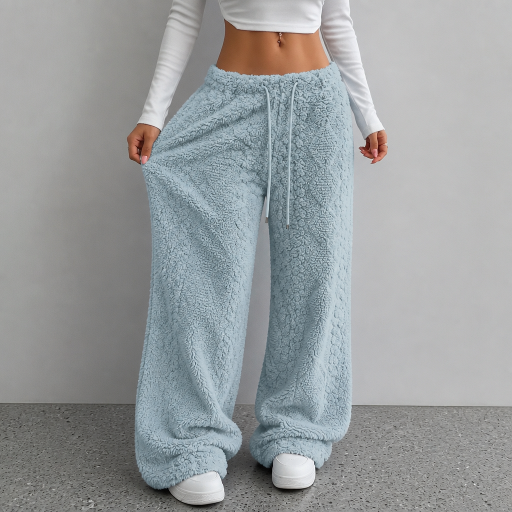 Thermalayne – Sherpa Fleece-Lined Wide-Leg Pants