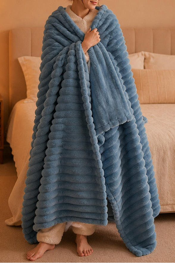 Plushwick – Two-Tone Reversible Rabbit Plush Blanket