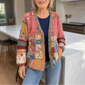 Solenne – Floral Patchwork Boho Cardigan