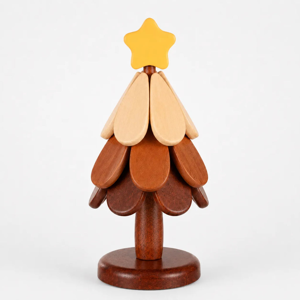 Pinecrest – Wooden Christmas Tree Trivet Set with Gravity-Fold Feathers
