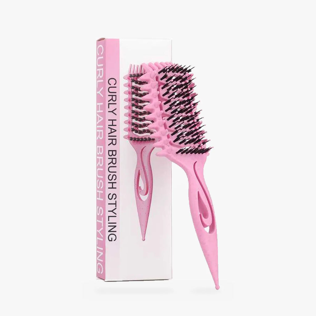 Curliza – Ventilated Curly Hair Brush with Boar Bristles for Defined Ringlets