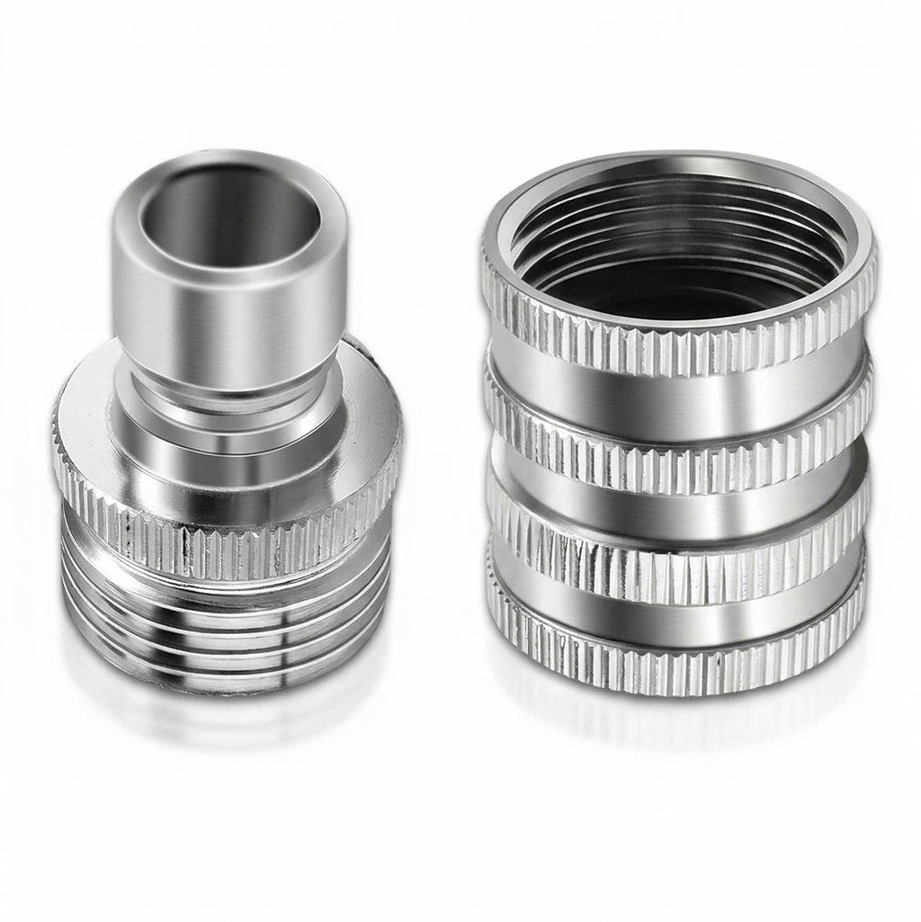 Flowsnap - Stainless Steel Garden Hose Quick Connect Set