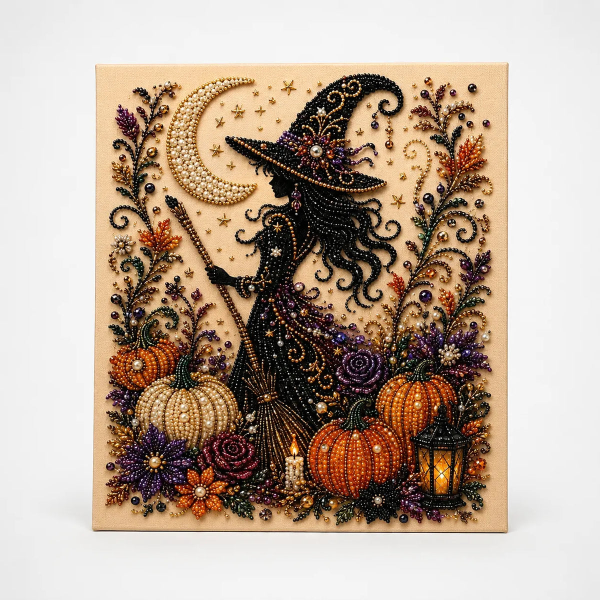 Beadory – Halloween Pearl-like Bead Craft Kit, Cozy Wall Art DIY