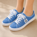 Vellora – Frayed Denim Slip-On Sneakers