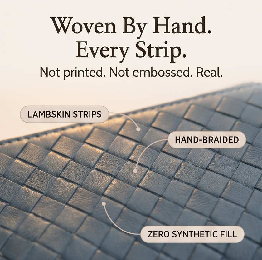 Veloura – Handwoven Lambskin Card Wallet